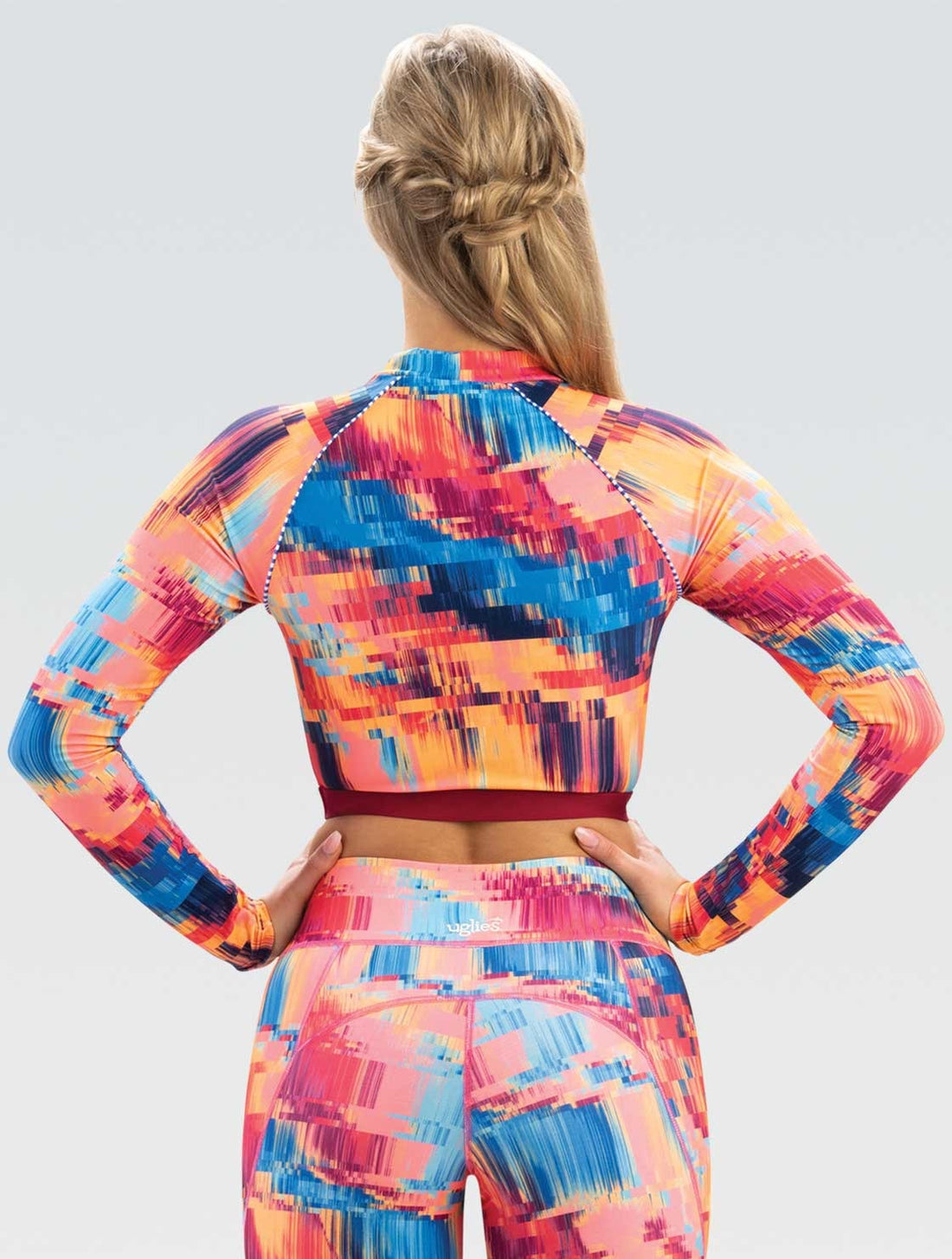 Dolfin Uglies Revibe Technicolor Dreams Cropped Mock Neck Rash Guard